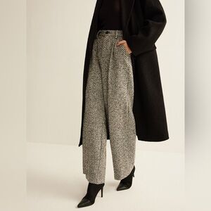 Wool-Blend Tweed Pants|commense